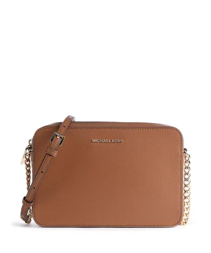 Michael Kors Jet Set Crossbody Bag Luggage - Elegante Umhängetasche - Umhängetasche aus hochwertigem Saffiano-Leder, mit goldfarbener Metalldetails und verstellbarem Schulterriemen für individuellen Tragekomfort.