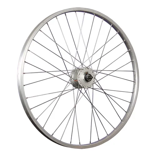 Shimano DH-C3000 24 Zoll Vorderrad mit Nabendynamo - Laufrad für verschiedene Fahrradtypen, ausgestattet mit effizientem Nabendynamo für ständige Beleuchtung, ideal für Abenteuer und Alltag.