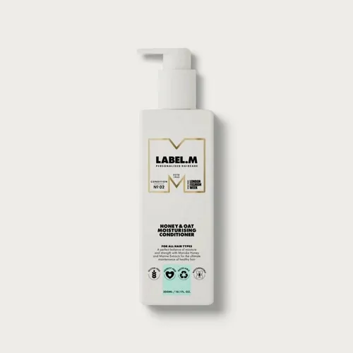 Label.M Honey & Oat Moisturising Conditioner 300ml - Feuchtigkeitsspendender Conditioner mit Honig und Hafer für geschmeidiges, glänzendes Haar, ideal für trockene und strapazierte Haare.