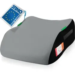 Kindersitzerhöhung Sitzerhöhung ergonomisch Kinder 135-150 cm Auto Sitz ECE R129 Bezug waschbar Grau - Grau