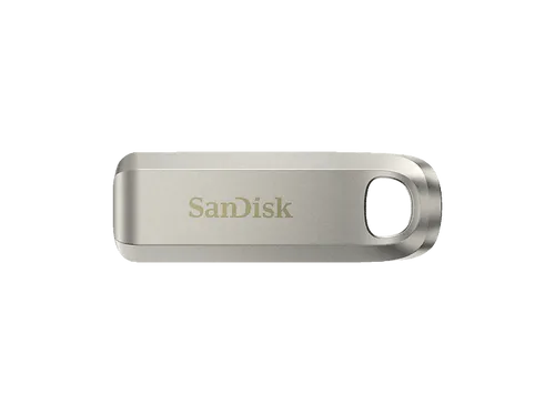SanDisk Ultra Luxe 128 GB USB-Type-C-Laufwerk – Schnelle Datenübertragung - Das elegante USB-Type-C-Flash-Laufwerk bietet 128 GB Speicher und Lesegeschwindigkeiten von bis zu 400 MB/s. Ideal für unterwegs, mit praktischer Schlüsselbundöse für einfache Handhabung.
