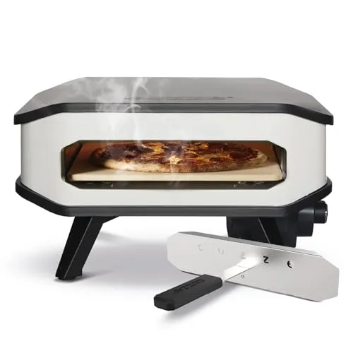Cozze Pizzaofen 13 - Elektrischer Pizzaofen mit Pizzastein, 2200 Watt Leistung für perfekte Pizza in nur 2 Minuten