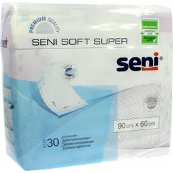 Seni Soft Super 90x60 cm - Krankenunterlage - Inkontinenzeinlage mit super Saugfähigkeit, idealer Bettschutz für optimale Hygiene und Komfort.
