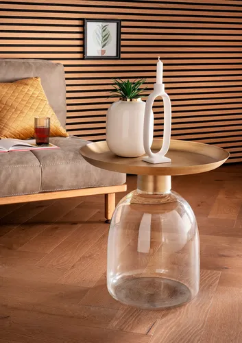 Concept GmbH Beistelltisch aus Messing Antik - 50x50 cm - Couchtisch aus hochwertigem Messing Antik, ideal für stilvolle Wohnräume und als Blickfang in Ihrem Zuhause.