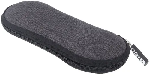 Sportliches Brillenetui mit Reißverschluss in Leinenoptik für Sonnenclips - Brillenetuis: Praktisches Einsteck-Etui im modernen Design, ideal für Sonnenclips und optimalen Schutz.