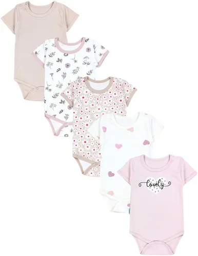 TupTam Kurzarmbody TupTam Mädchen Baby Body Kurzarm in Unifarben - 5er Pack