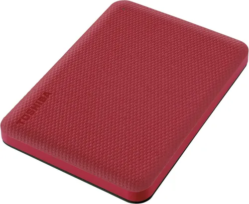 TOSHIBA Canvio Advance - 1 TB externe HDD, 2,5 Zoll, rot, mit Sicherheitssoftware und automatischen Backups für stressfreies Datenmanagement