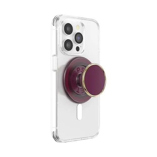 Popsockets MagSafe Round Luxe Red Wine Enamel in rot von PopSockets