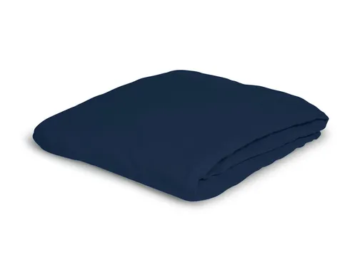 BIERBAUM Spannbettlaken Jersey in Marine - Spannbettlaken aus 95 % Baumwolle und 5 % Elasthan für optimale Weichheit und Dehnbarkeit, passend für Boxspringbetten und Standardmatratzen bis 30 cm Höhe.