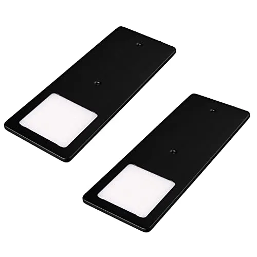 kalb LED Unterbauleuchten schwarz 5W – Flache Küchenleuchte 2er Set - Unterschrank Beleuchtung, extrem flach und elegant, ideal für eine starke Ausleuchtung Ihrer Arbeitsfläche oder Regalboden.