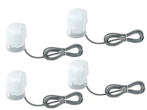 HOMEMATIC IP Smart Home 153309A0, motorischer Stellantrieb (4 Stück) - Smart Home - Stufenlose Heizungsregelung für präzise Temperaturkontrolle und effizientere Heizkessel-Auslastung. Werkzeuglose Montage und universelle Passform für gängige Ventile.