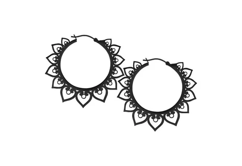 Wildcat Paar Ohrhänger Hearts Hoops, wasserfest, langlebig, hautverträglich