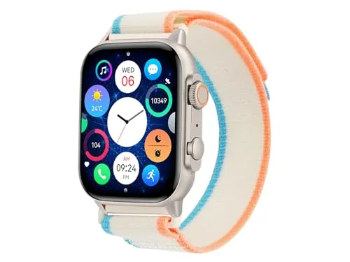 Trevi T-FIT 430 A Smartwatch - Smartwatch mit 1,95 Zoll AMOLED Display, IP68 wasserdicht, kabelloser Anruf-Funktion und umfassender Gesundheitsüberwachung für aktiven Lebensstil.