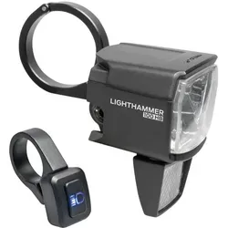 Trelock E-Bike Scheinwerfer Lighthammer 100 LS 890-HB - Fahrradbeleuchtung mit 100 Lux Helligkeit, sorgt für optimale Sichtbarkeit und Sicherheit bei Nachtfahrten.