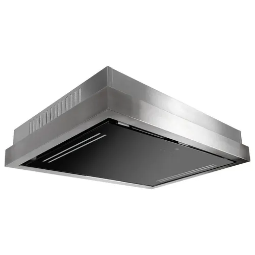 GURARI Deckenhaube GCH 974 WH 120 Diamond - Dunstabzugshaube mit 850m³/h Luftstrom, ideal für effiziente Abluft- und Umluftsysteme. Ausgestattet mit spülmaschinengeeignetem Fettfilter und LED-Beleuchtung für optimale Sicht.