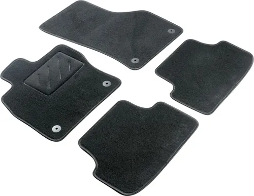 WALSER Auto-Fußmatten Passform Std für VW POLO V - Automatten für VW POLO V (03/2009-06/2022), passgenau und aus strapazierfähigem Material, schützen vor Verschmutzung und bieten durch Anti-Rutsch-Beschichtung höchsten Komfort.