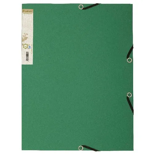 Map Exacompta 56983E 380g/m2 A4 24x34cm donkergroen 3kleppen