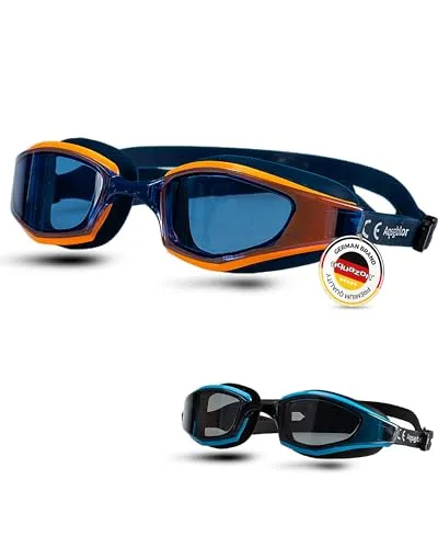aquazon SPEED Schwimmbrille für Erwachsene - klare Sicht durch Anti Fog - extra bequem durch AQUAFLEX Silikon -UV Schutz - Quick lock Größeneinstellung, Taucherbrille inkl. Dry Box