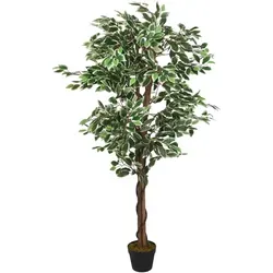 vidaXL Künstlicher Ficusbaum 200 cm mit 1260 Blättern - Künstliche Pflanzen, realistische Optik mit wartungsfreier Pflege. Ideal für Wohnzimmer, Büros und Gärten, schafft eine natürliche Atmosphäre ohne Aufwand.