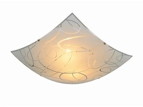 TRIO Leuchten LED Deckenleuchte 40cm - Elegante eckige Deckenlampe mit satiniertem Milchglas, ideal für blendfreies Licht und dimmbar, perfekt für Wohnzimmer, Flur oder Schlafzimmer.