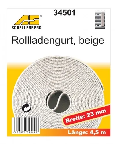 Schellenberg Rolläden und Zubehör Rollladengurt 23mm/4,5 m beige