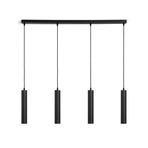 Pendelleuchte Aritz 4 Strahler Schwarz aus Aluminium von Ledkia