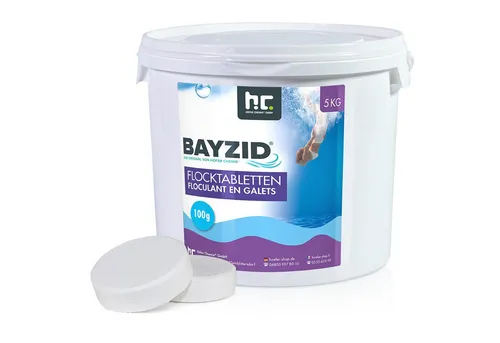 BAYZID 5 kg Flocktabletten für Pools - Effektives Poolzubehör zur Flockung: Unsere 100g Flocktabletten sorgen für kristallklares Wasser, indem sie selbst kleinste Schmutzpartikel effizient entfernen und die Filterleistung verbessern.