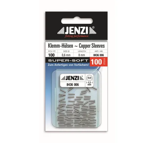 Jenzi Vorfachschnur Jenzi Quetsch- bzw. Klemmhülsen ca 100 Stück
