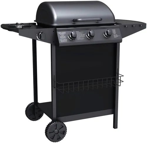 Gasgrill Hampton 3 - Edelstahlgrill mit 3 Brennern, 29 kW Leistung für große Grill-Events und Langlebigkeit