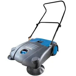 Effiziente Kehrmaschine mit 70 cm Arbeitsbreite und 14 l Schmutzbehälter