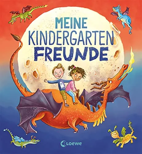 Meine Kindergarten-Freunde (Drachen): Freundebuch, Eintragbuch, Poesiealbum mit Lesebändchen für Kindergartenkinder ab 3 Jahren (Eintragbücher)