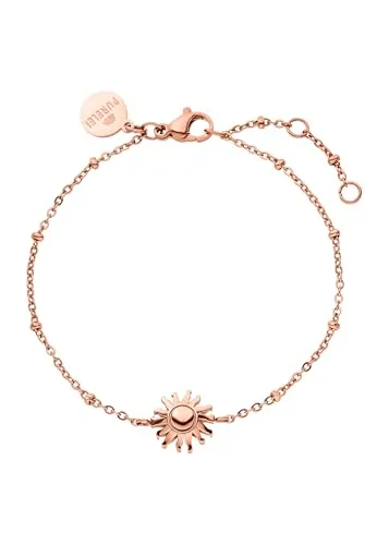 Purelei® Elegantes Armband mit Sonnen-Anhänger - Armbänder für Damen – Zartes Design mit stilvollem Sonnen-Anhänger, verstellbar für perfekten Sitz und erhältlich in Gold, Silber oder Roségold – ideal für jeden Anlass.