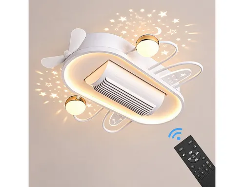 Euroton Deckenventilator mit Fernbedienung und LED-Beleuchtung