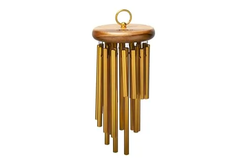 Meinl Percussion Hand Held Chimes - Großes Musikinstrument mit 24 Klangstäben - Handgespielt - Mit Haltering - Aluminium, Gold (CH-H24)