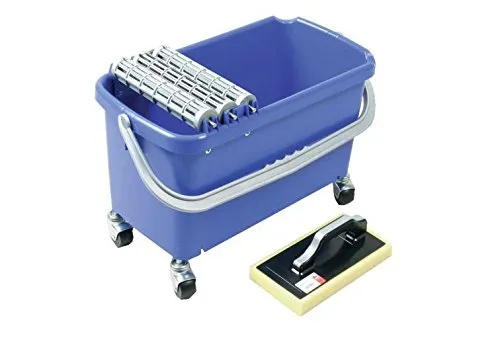 Waschsystem MAXIMO Profi 23 l mit Metallachsen SET 3 - Boden- & Wandfliesen Waschsystem mit 3 Waschwalzen und 4 Lenkrädern für eine gründliche Fliesenreinigung – ideal für schnelle und effiziente Anwendungen.