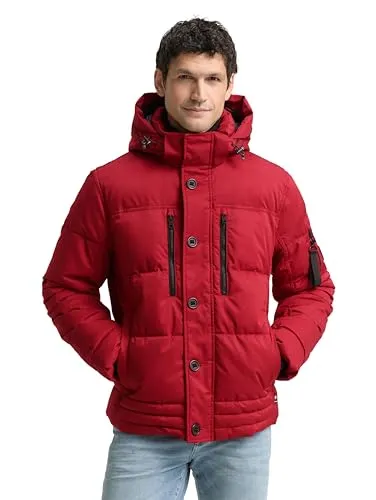 Puffer-Jacke mit abnehmbarer Kapuze - Funktionsjacken, warme Winterjacke mit abnehmbarer Kapuze und praktischen Taschen für optimalen Komfort und Stauraum.