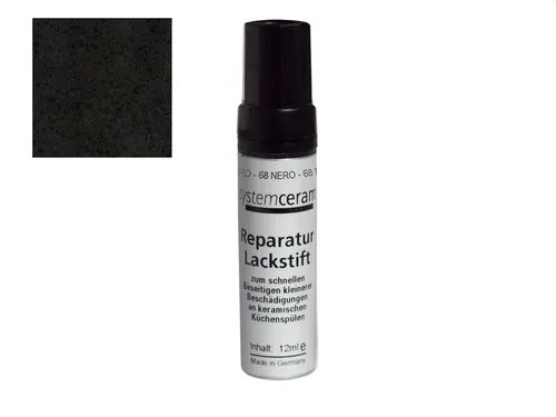 Systemceram Lackstift Nero 21068 - Reparatur-Lackstift in elegantem Nero (Schwarz) für präzise Ausbesserungen. Ideal für schnelle und einfache Reparaturen. Inhalt: 12ml.