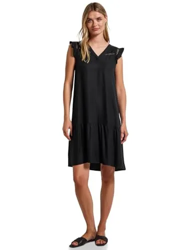 Street One Damen A144501 Kleid, Schwarz, 38 in schwarz von Street One