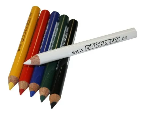 Eulenspiegel 626269 - Schminkstifte, 6 Farben für Face- und Bodypainting