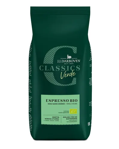 GOURVITA DE J. J. Darboven Classics Verde ESPRESSO BIO, 500g Bohnen 7135