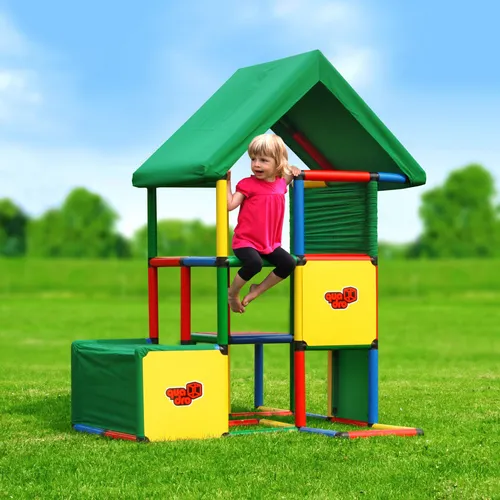 Quadro Universal Baukasten – Modularer Kletterbaukasten für Kinder - Bauspielzeug & Konstruktionsspielzeug, fördert Kreativität und Motorik mit 22 Modellen für drinnen und draußen, TÜV-zertifiziert und nachhaltig produziert.