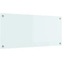 vidaXL Küchenrückwand Weiß 90 x 40 x 0,8 cm Gehärtetes Glas - Küchenrückwand aus hitzebeständigem Sicherheitsglas, ideal für moderne Küchen. Schlichtes Design mit einfacher Installation und Pflege, schützt deine Wände stilvoll.