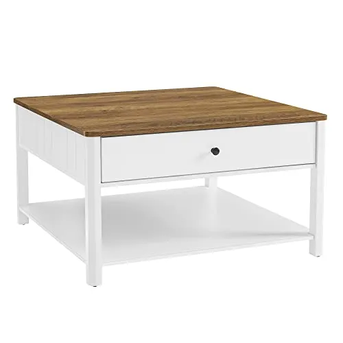 VASAGLE Couchtisch LCT207T14 mit 2 Schubladen