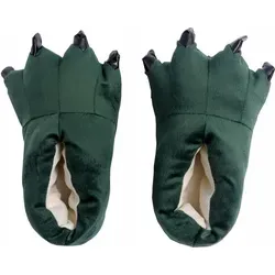 Zolta Plüsch Hausschuhe für Kinder - Pantoffelnmit Tiere - Flauschige kuschel Slippers - Lustige warme Puschen für Winter - Grün - 27-34 - Grün