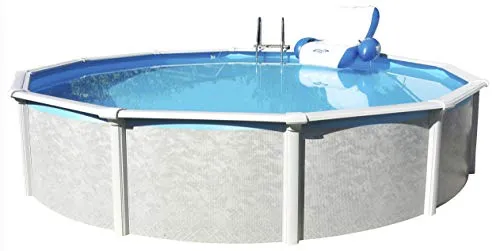 Steinbach Grande Rund Stahlwand Swimming Pool Set, Ø 366 x 135 cm - Swimmingpools, Luxusmodell mit hochwertigem Zubehörset für einfachen Aufbau und langanhaltenden Badespaß.