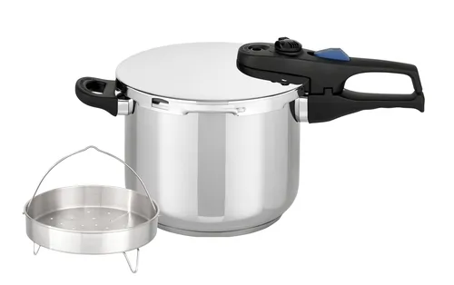 ELO Schnellkochtopf 6 l Praktika Plus XL – Edelstahl Dampfkochtopf für alle Herdarten