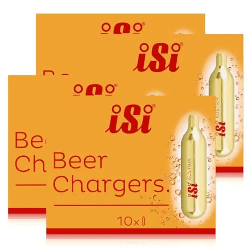 4x iSi Einweg-Bierkapseln 10 Kapseln für Bierzapfgeräte