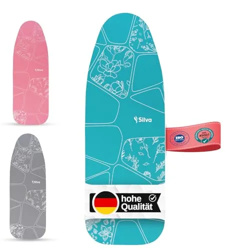 Silva Bügelbrettbezug 127x46 für Dampfbügelstation - Bügelbrettbezüge aus 100% Baumwolle, asbestfrei und mit 5 mm Filzstärke für ein schnelles, faltenfreies Bügelerlebnis.