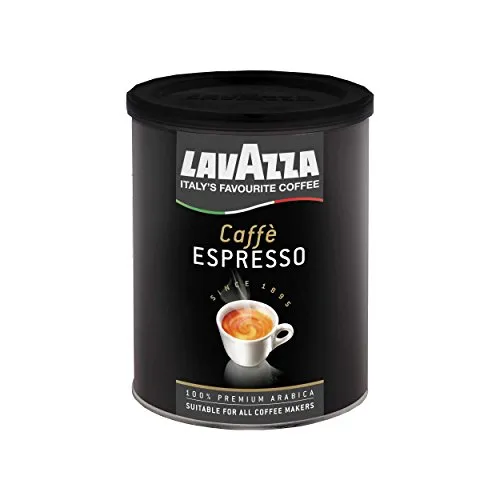 Lavazza Gemahlener Kaffee - Caffè Espresso - Vakuumdose - 12er Pack (12 x 250g Dose)