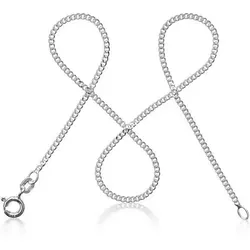 modabilé Silberkette Panzerkette SINCERE, Damen Halskette 1,7mm, 38cm Kette Sterling Silber 925, Made in Germany silberfarben 38cm
